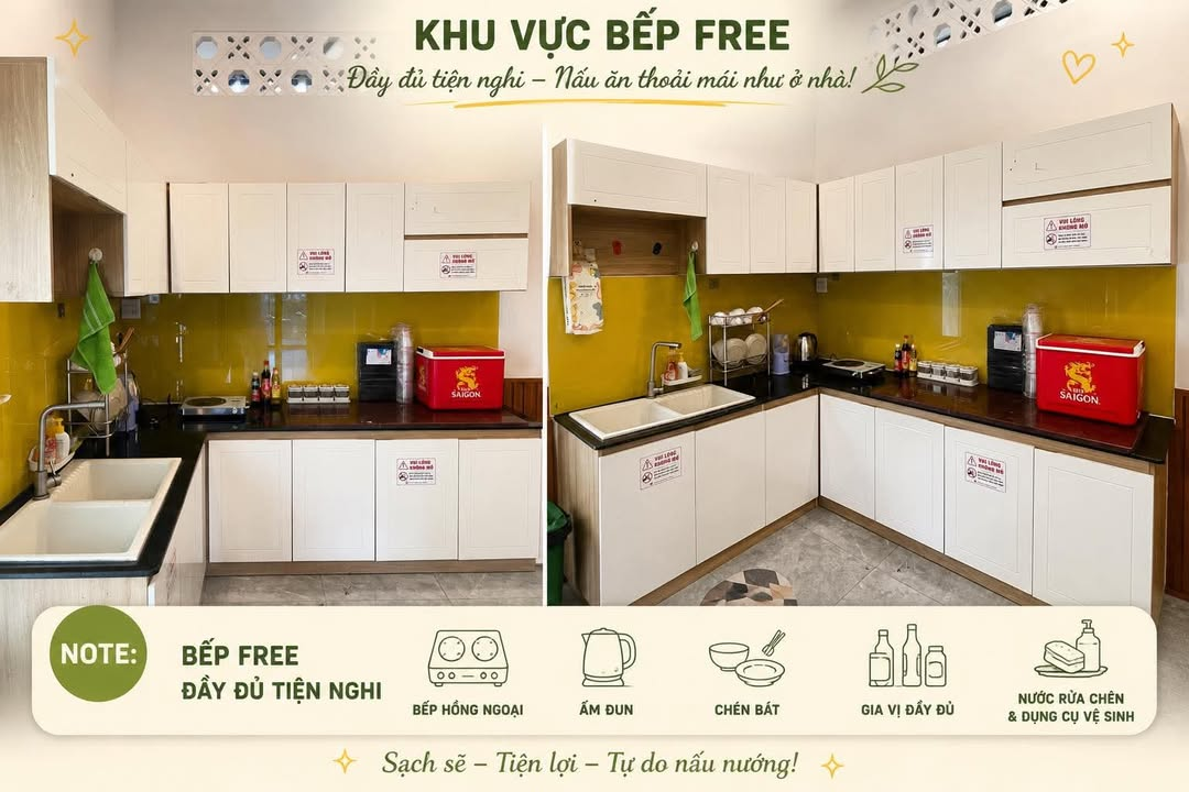 Đầy đủ tiện nghi – Nấu ăn thoải mái như ở nhà!
